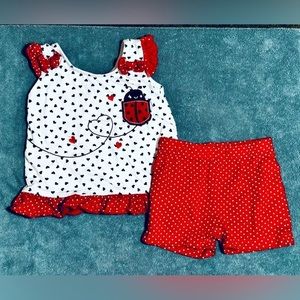 🔴6/$26🔴NWOT Infant Baby Girl Two Pairs Matching Outfit